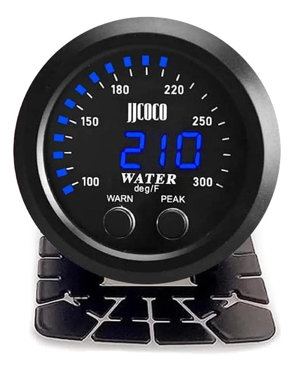 52MM Auto 12v/24v Ultra-thin Water Temperature Gauge With 1/8 Npt Sensor and bracket colourful Display Temp 100-300F(40~187C) ﻿