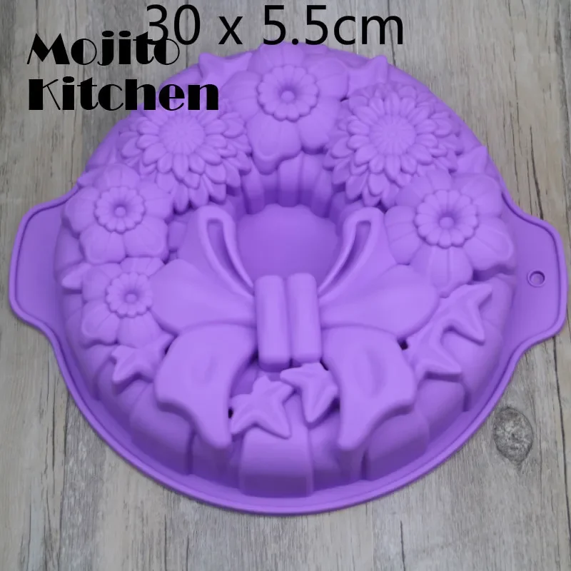 Toast Bread Mold Bow Flower DIY Chocolate Jelly Pudding Dessert  Ice Cube  Mousse Cake Silicone  Baking Tool