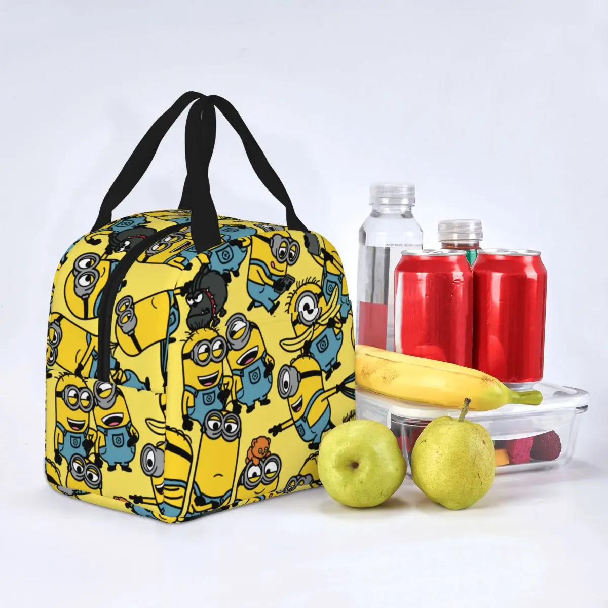 Minions The Rise Of Gru Cartoon Insulated Lunch Bags Thermal Bag Meal Container Leakproof Tote Lunch Box Men Women Work Outdoor