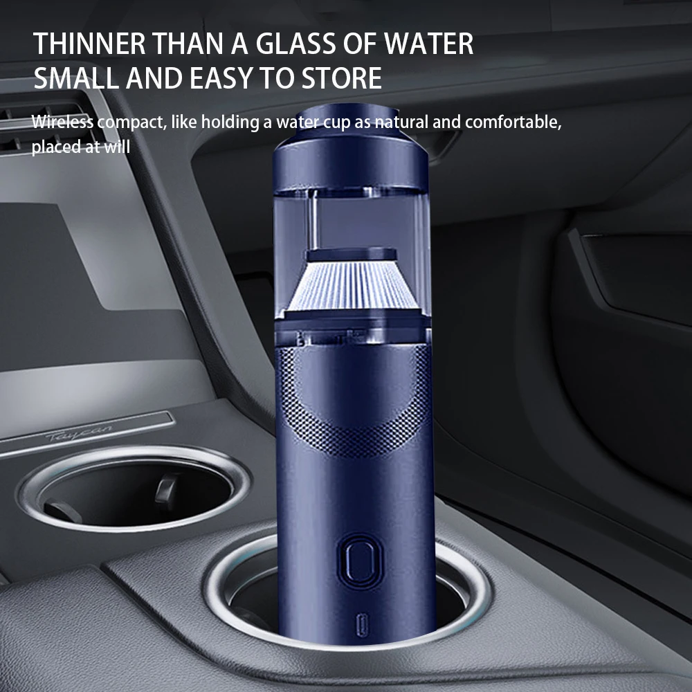 ポータブル11000pa充電式ワイヤレスコードレスミニ車載掃除機ハンドヘルドエアダスター車内清掃用