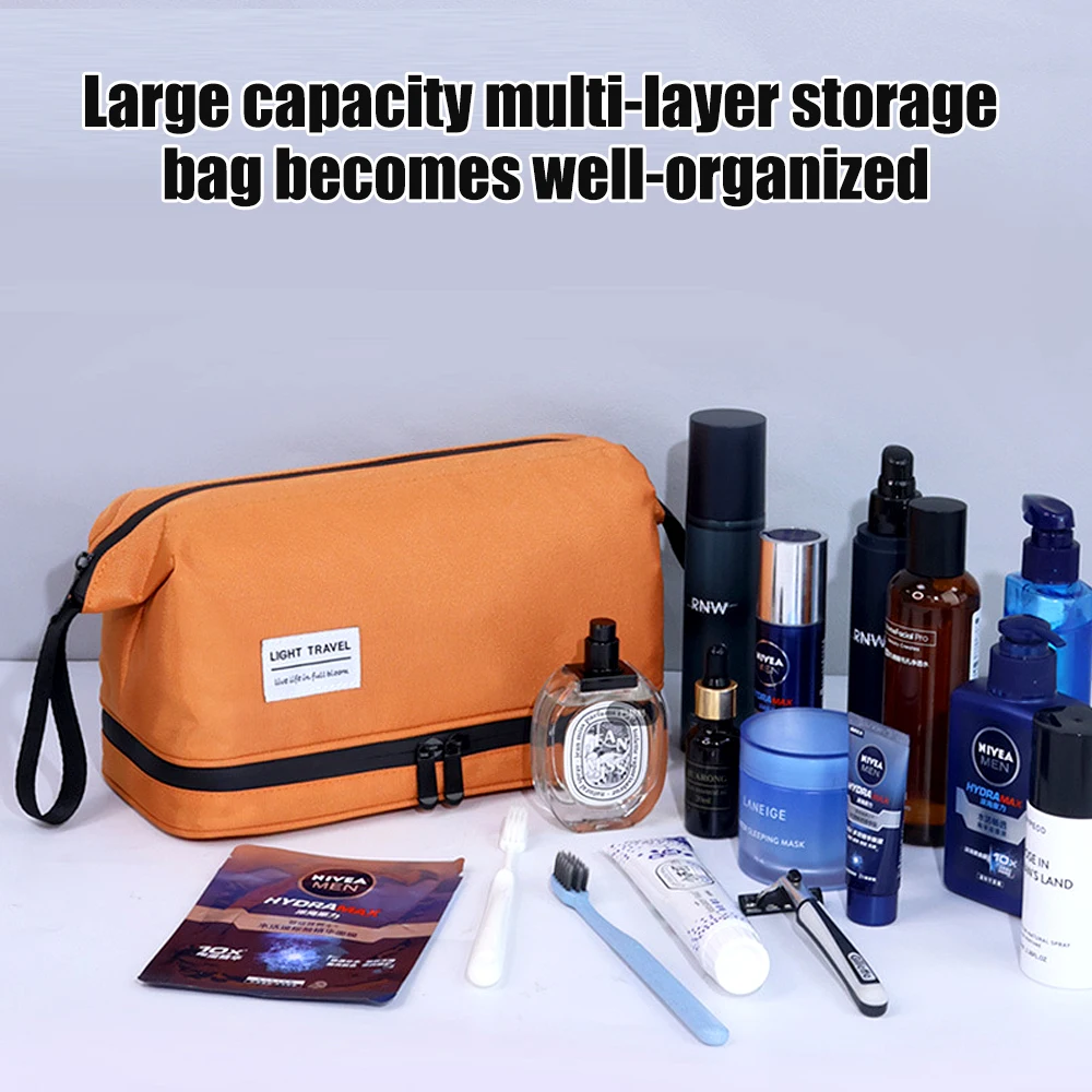 Hanging Men's Toiletry Bag Large Waterproof Cosmetic Bags Travel Organizer Lady Toiletries Makeup Toilet Foldable Bathroom Kit