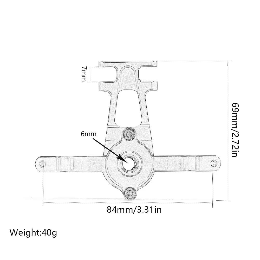 Conjunto do braço de direção da liga de alumínio, manivela para RC, Traxxas 1, 10 E-Revo, 2.0, 2.5, 3.3 Slayer Pro, 4X4, Acessórios Summit, #5344