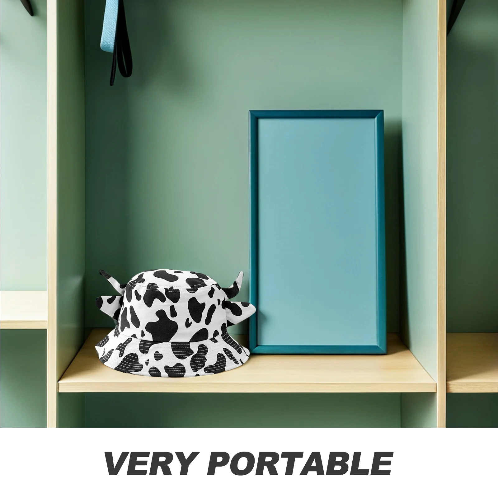 1 قطعة البقرة يطبع قبعة بحافة القطن صياد قبعة Uv حماية أنيق هدية للنساء صياد قبعة البقرة يطبع المضادة للأشعة فوق البنفسجية قبعة