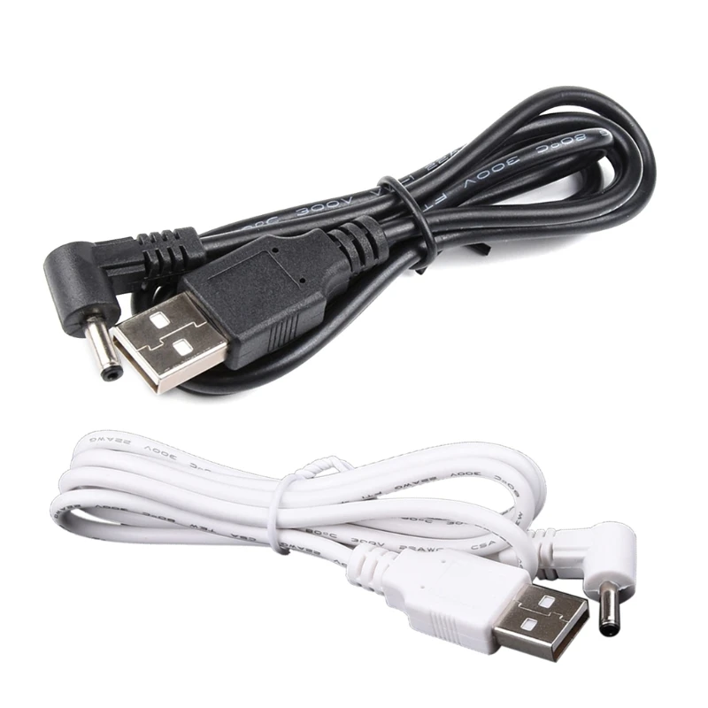 

3.3ft 1m USB to for DC 3.5x1.35mm Elbow Power Cable for USB Lights Fans Cartoon Watches Radiators 5V Mini Speakers