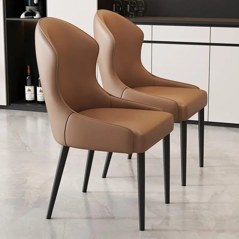 

Modern Luxury Dining Room Chairs Quality Leather Restaurant Furniture Minimalist Metal Design Sillas De Cocina كرسي الطعام