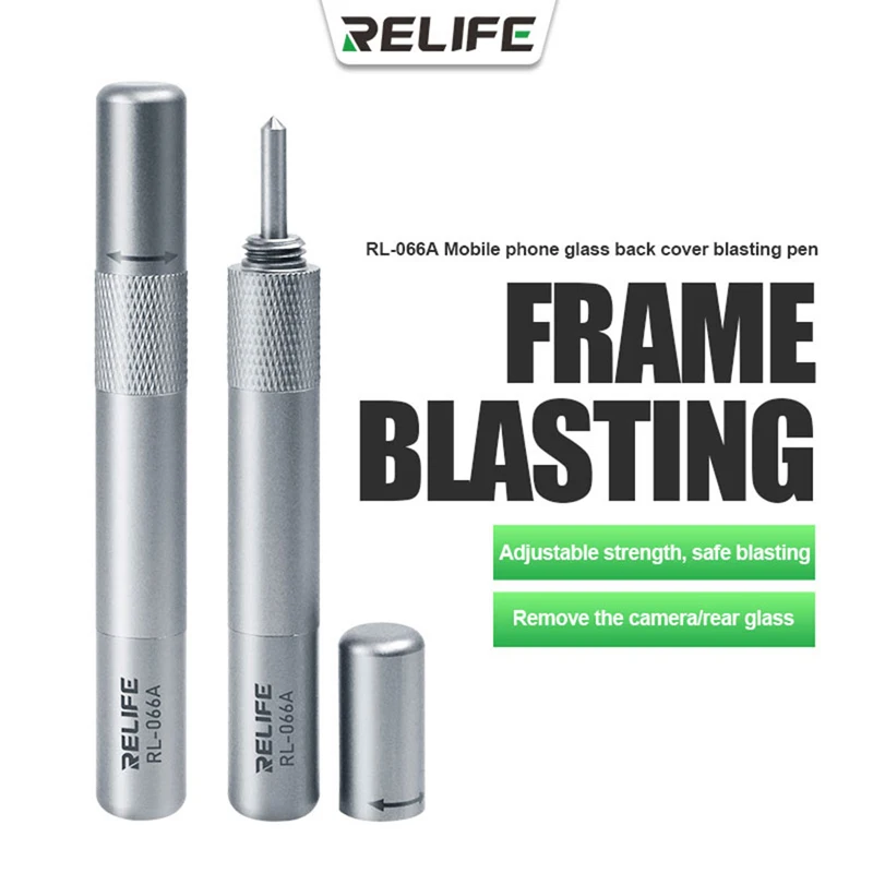 

RELIFE RL-066A Phone Glass Back Cover Blasting Pen Break Crack Demolishing Pen Adjustable Strength Repair Blasting Tools