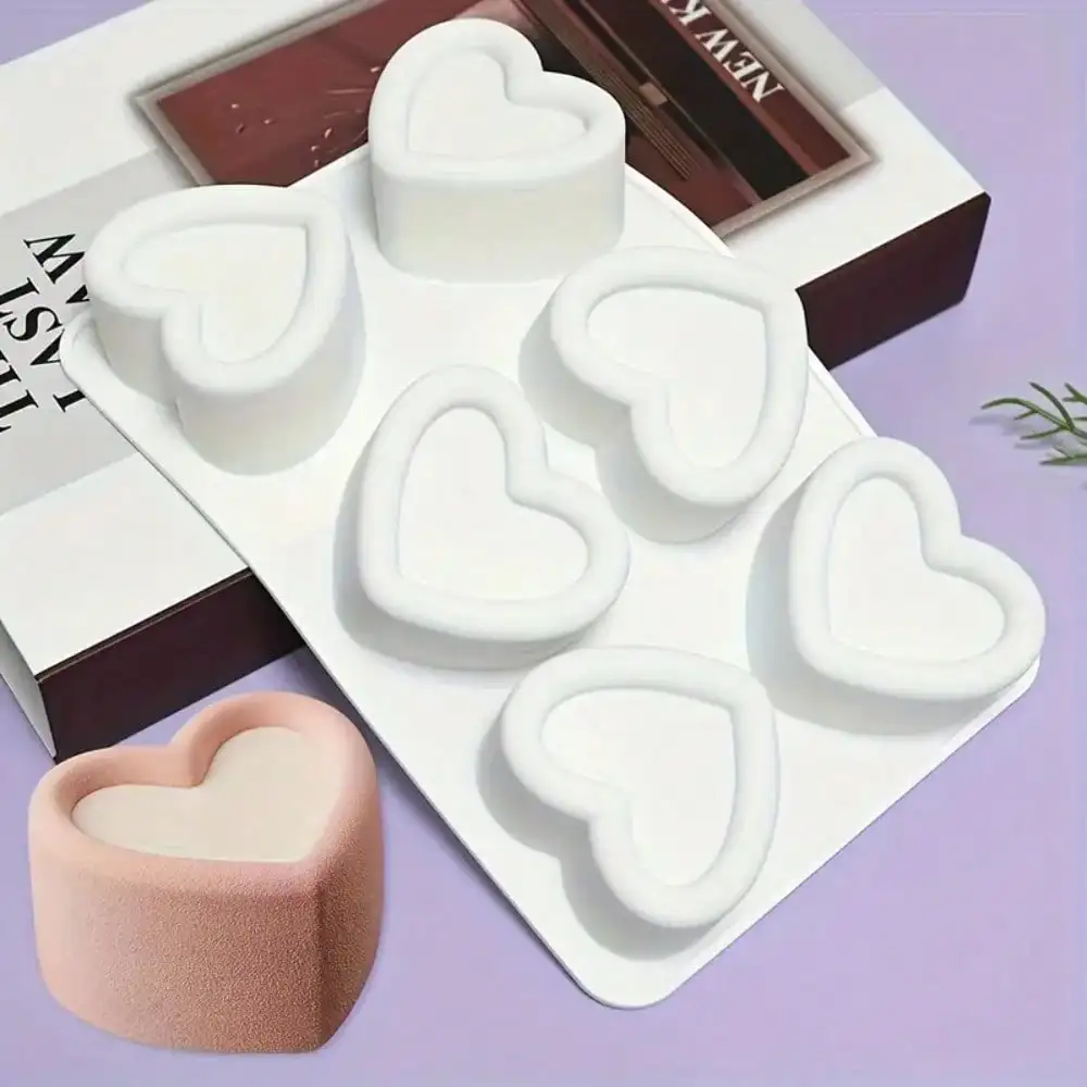 Silicone Star Heart Flower Candy Cake Mold French Mousse Soap Mold Baking Tools Multicavity Groove Chocolate Baking Set