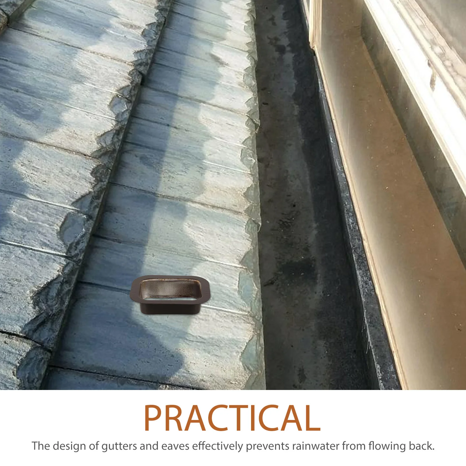 Aluminum Alloy Rain Gutter Outlet Durable Wear Resistant Rainwater Drain Replacement Adapter Gutter Accessory Outlet Part