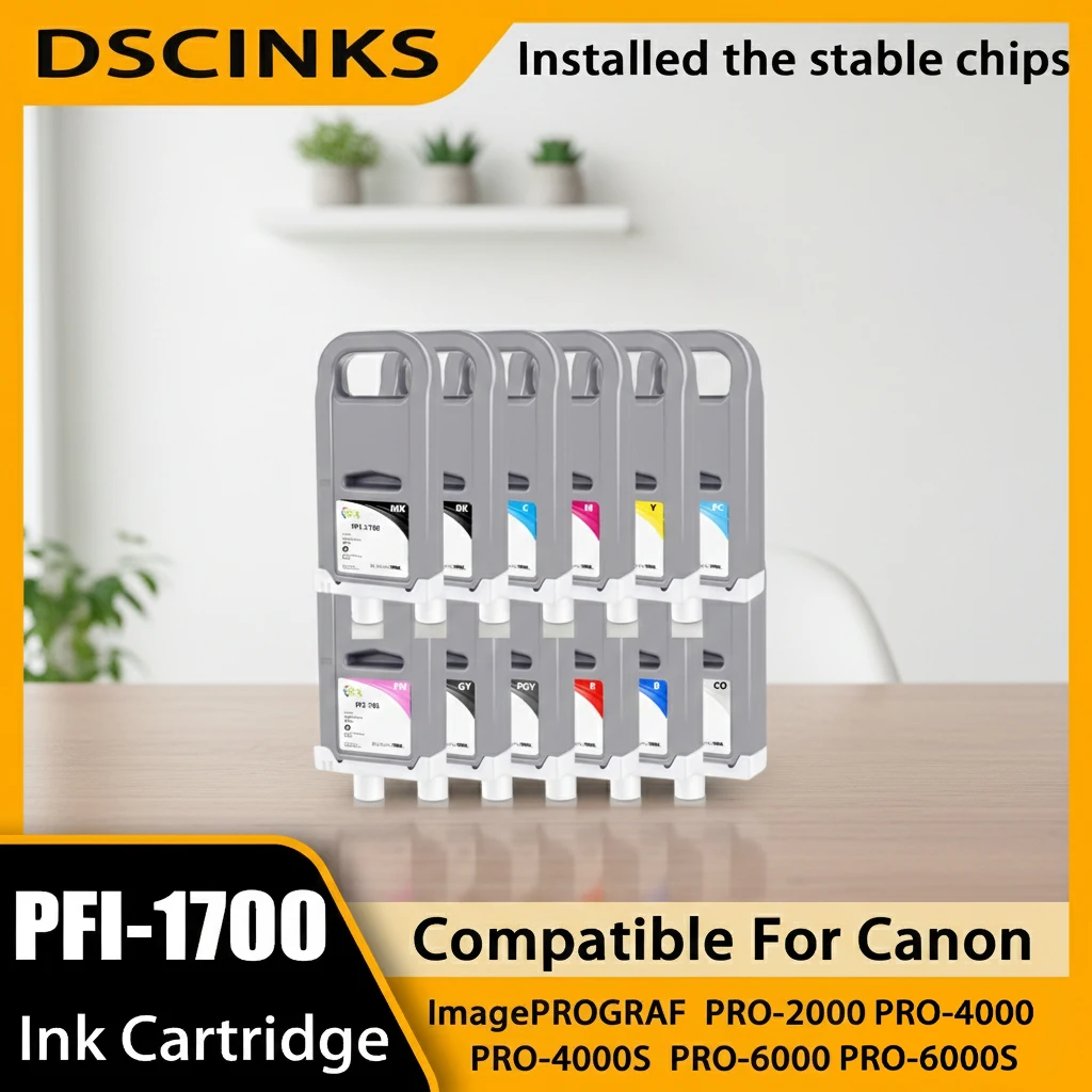 

PFI-1700 700 мл картридж с пигментными чернилами для Canon PFI 1700, замена для принтера imagePROGRAF PRO-2000 PRO-4000 PRO-4000S 6000S