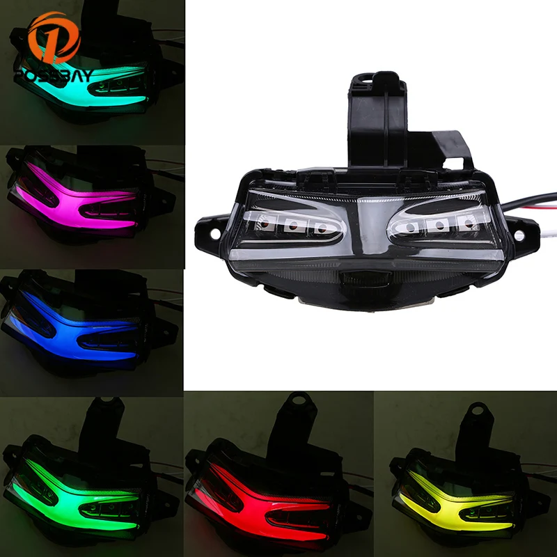 

POSSBAY Motorcycle Turn Singal 1PCS LED Colorful 12V Motor Stop Tail Light Brake Turn Signal Light for Yamaha NVX155