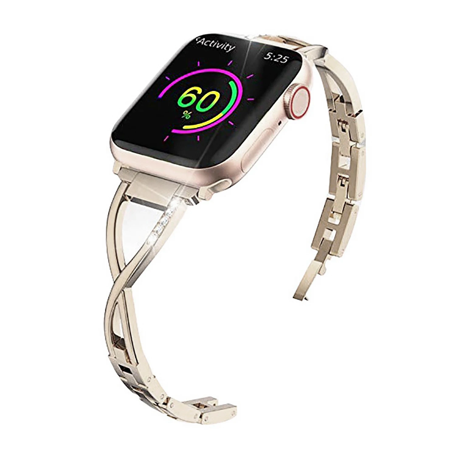 Sparkling Diamond Metal Strap for Apple Watch Bands Ultra 2 49mm Luxury Glitter Woman Bracelet for iWatch 9 8 7 6 SE 4 5 Ultra