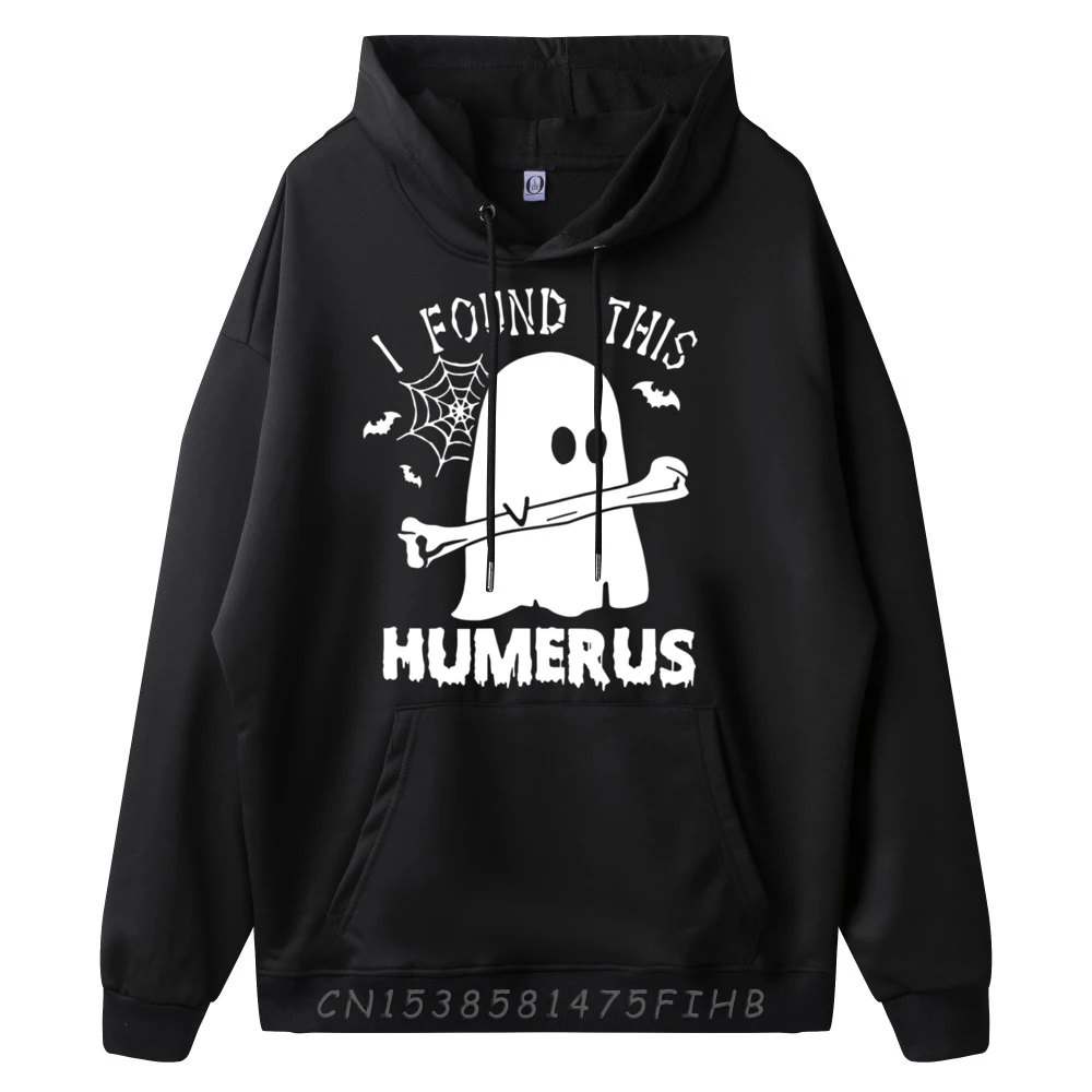Funny I Found This Humerus Boo Ghost Halloween Costume Red And Black Graphic Hoodies Long Sleeve Hoodie