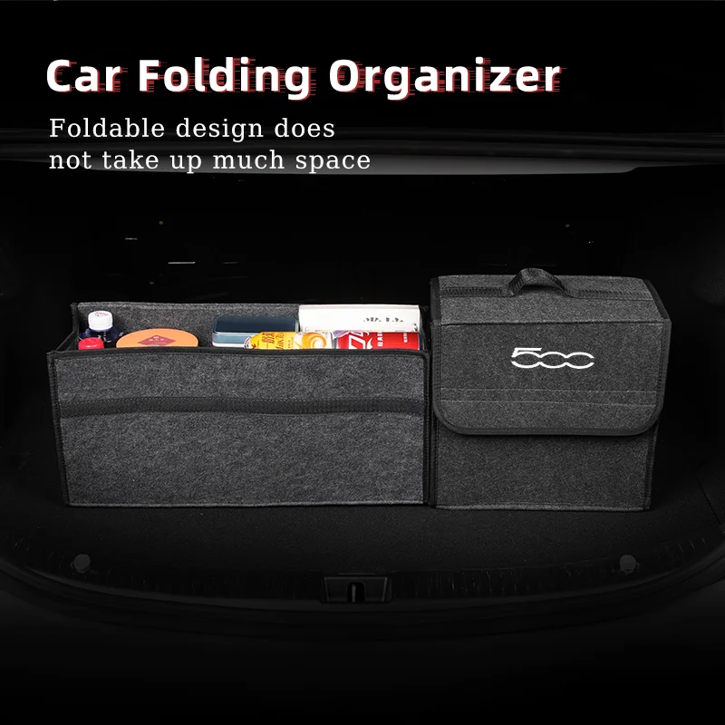 Car Trunk Organizer Bag Foldable Stowing Tidying Storage Box For FIAT 500 Abarth Punto Tipo Ducato Stilo Fiorino Doblo Bravo