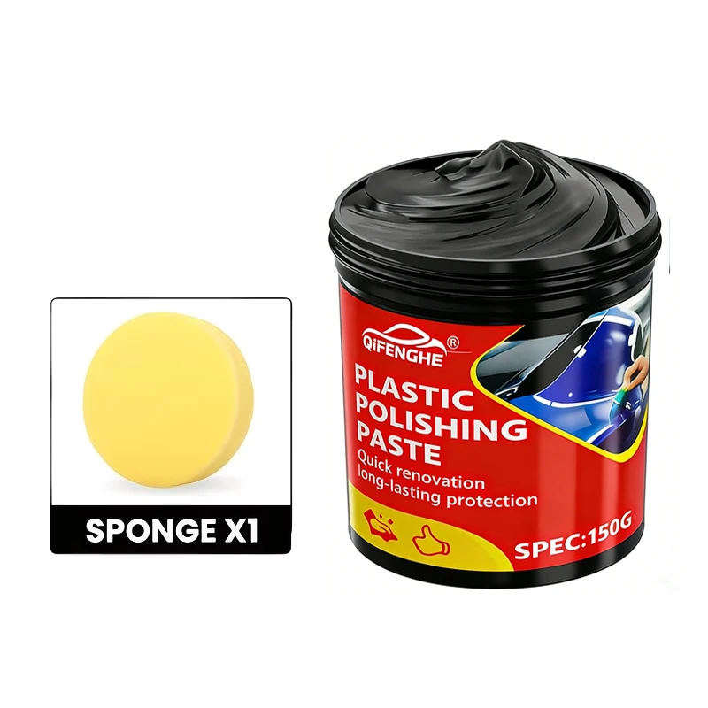 Car & Home Plastic Renovation Wax 100g | QIFENGHE Multi-Purpose Luster Restoration for Faded Plastic Surfaces