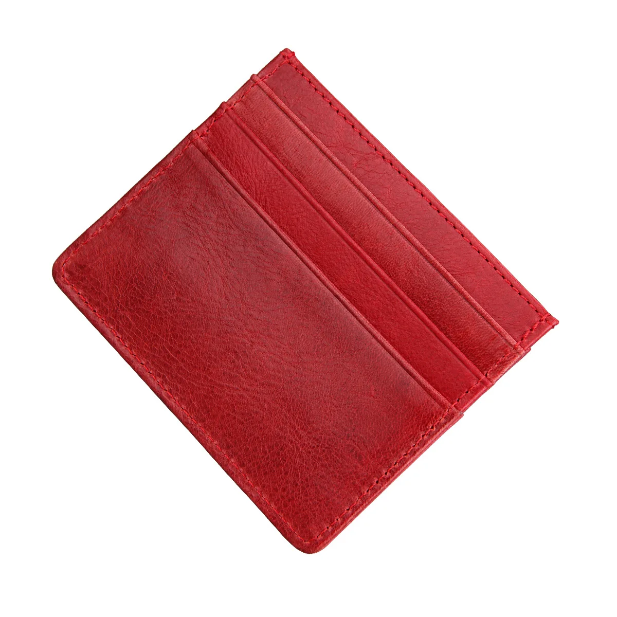 

Genuine Cow Leather ID Card Holder Slim Wallets for Women Men Bank Credit Card Holder Multi Slot Thin Card Case Black Red Wallet