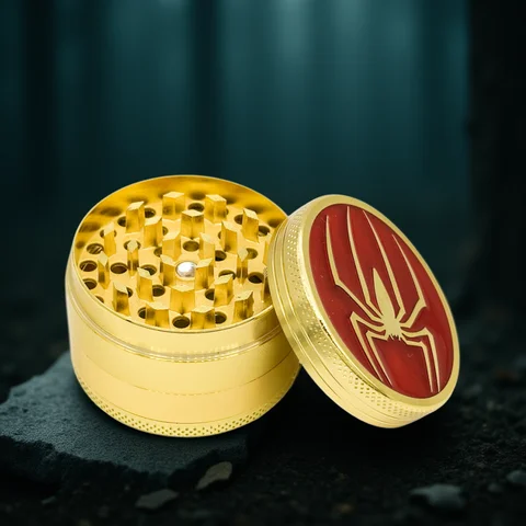 Spider Grinder 4 Layer Hand Manual Dried 52mm Spice Metal Grinder Kitchen Gift Herb Tool