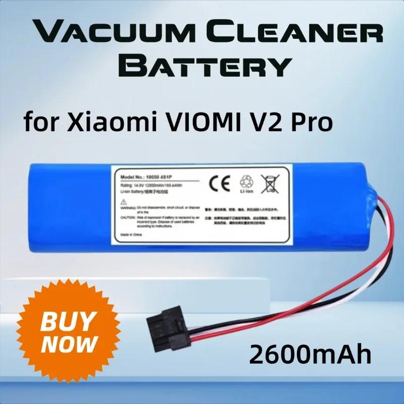 

2600mAh for Xiaomi VIOMI V2 Pro VRVCLMB21B SWLB Vacuum Cleaner Battery