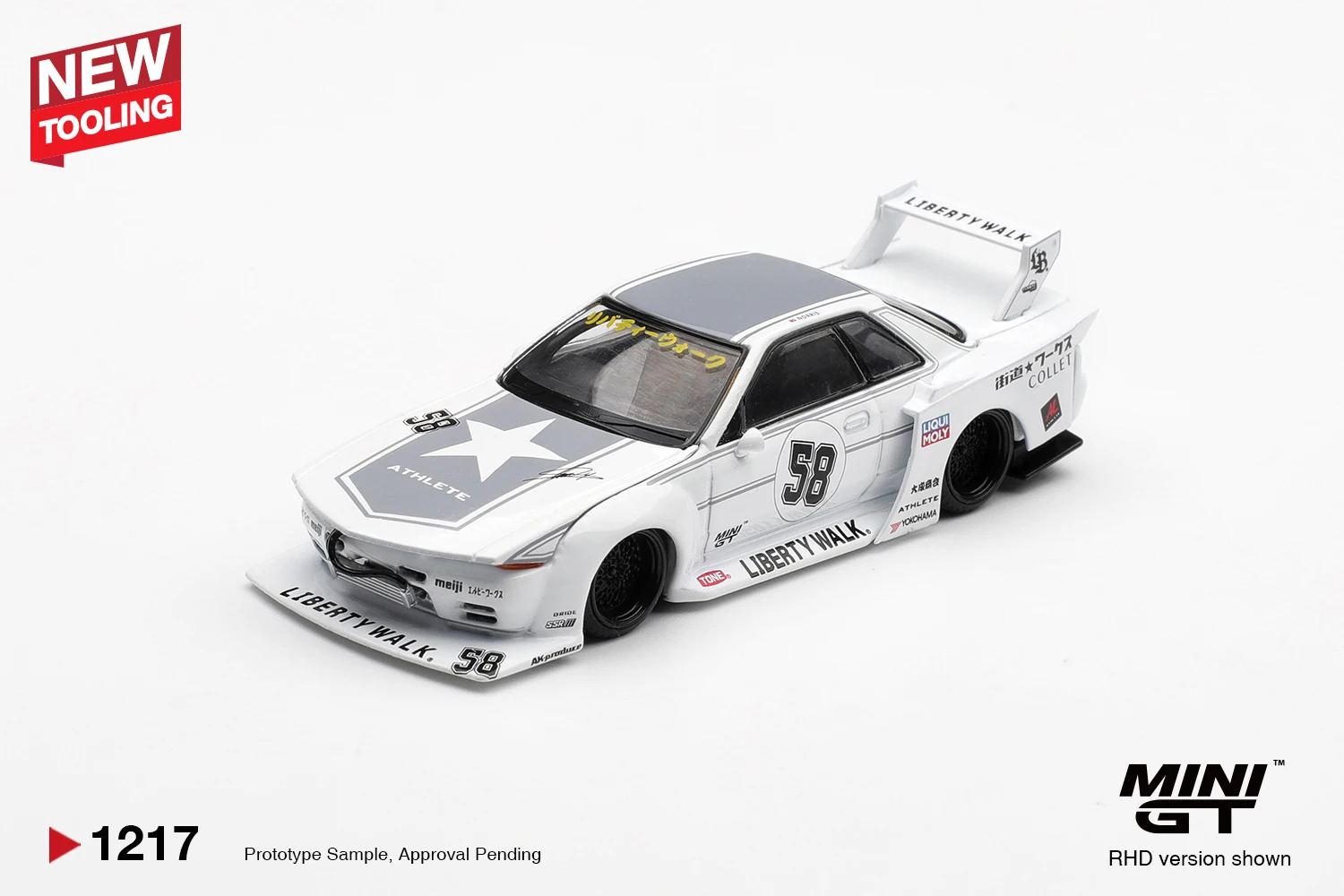 

MINIGT 1:64 LBWK Nissan Skyline GT-R (R32) Kaido Works TAS 2025 MGT01217-CH Cars Alloy Diecast Metal Model Kids Toys Boys