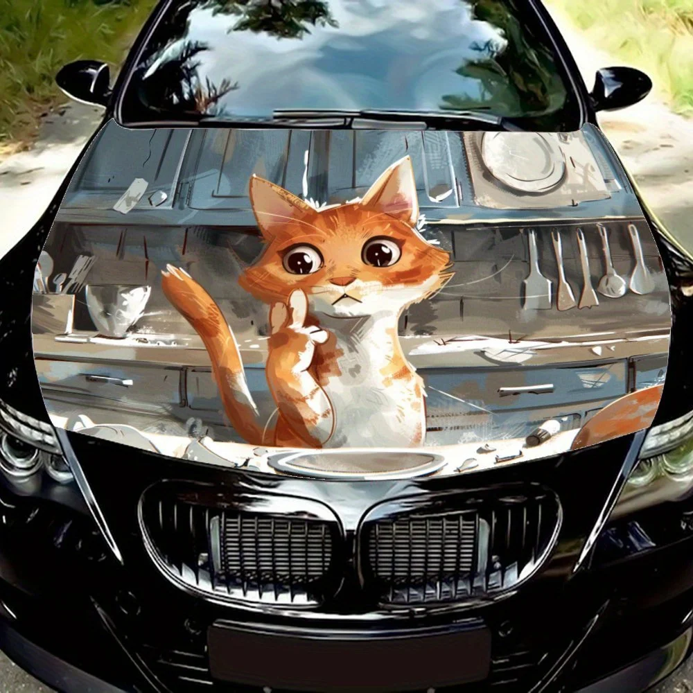 

Kitchen Little Lord: Orange Cat's Daily Watch; Car Vinyl Wraps, Vinyl Car Hood Graphics, Vinyl Packaging for Cute