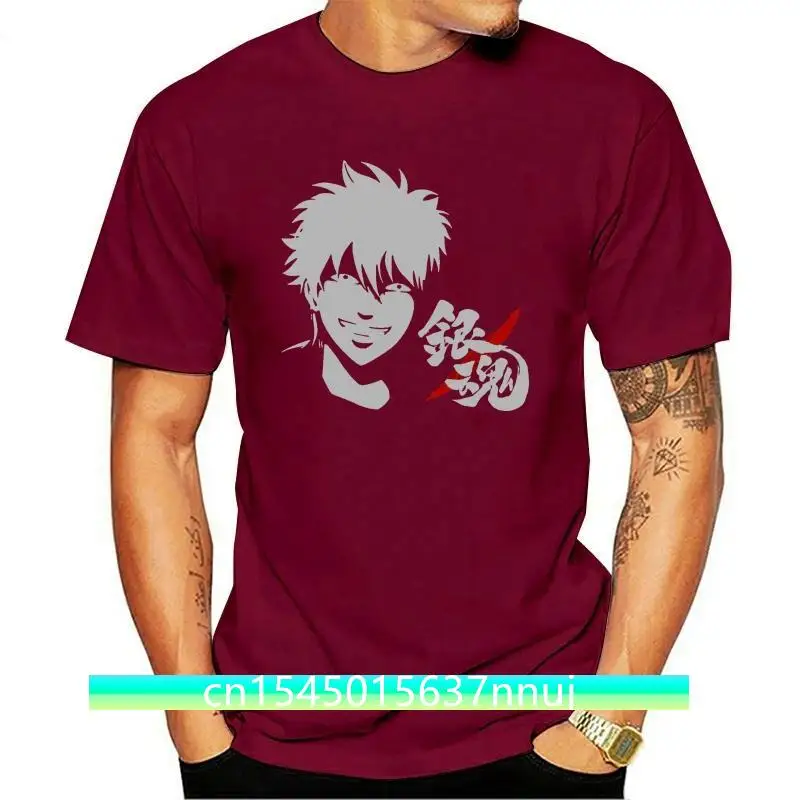 New Brand 2021 Gintama Funny Anime Basic Cotton Black T-Shirt Size Cartoon t shirt men Unisex 2021 Fashion tshirt