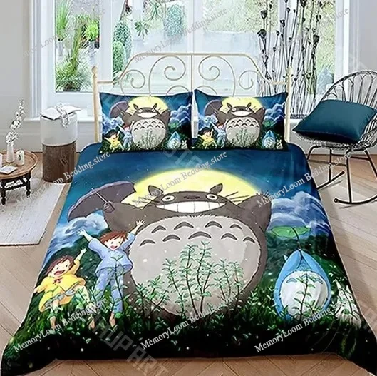 

Black Totoro 3d Bedding Set Japan Cartoon Anime Movie Printed Duvet Cover Sets Pillowcases Twin Full Queen King Size Boys Girls