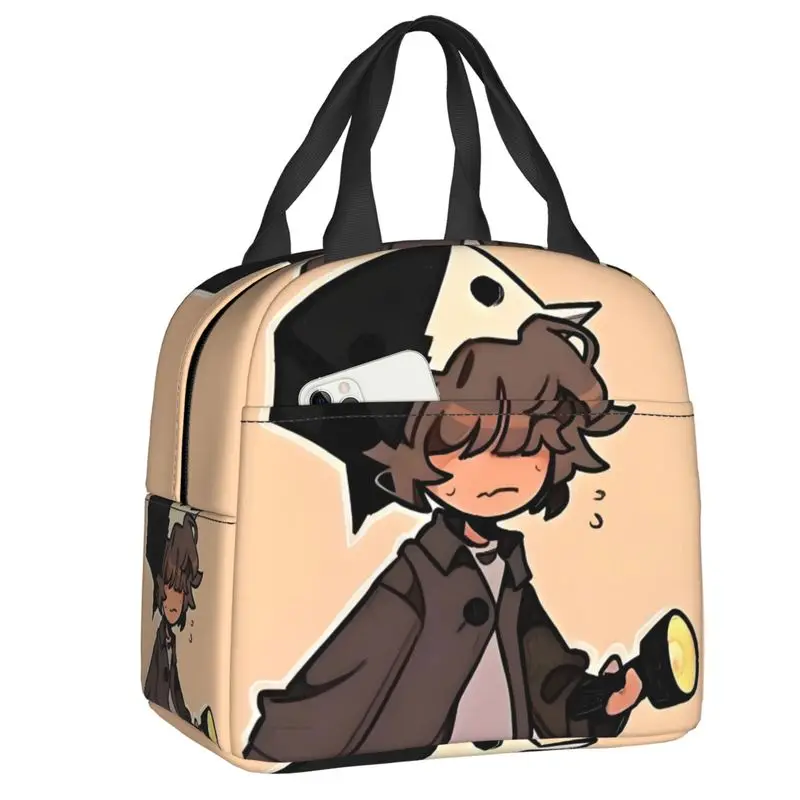 

Custom Game L-Little Nightmares Anime Resuable Lunch Boxes Women Waterproof Cooler Thermal Food Insulated Lunch Bag Office Work
