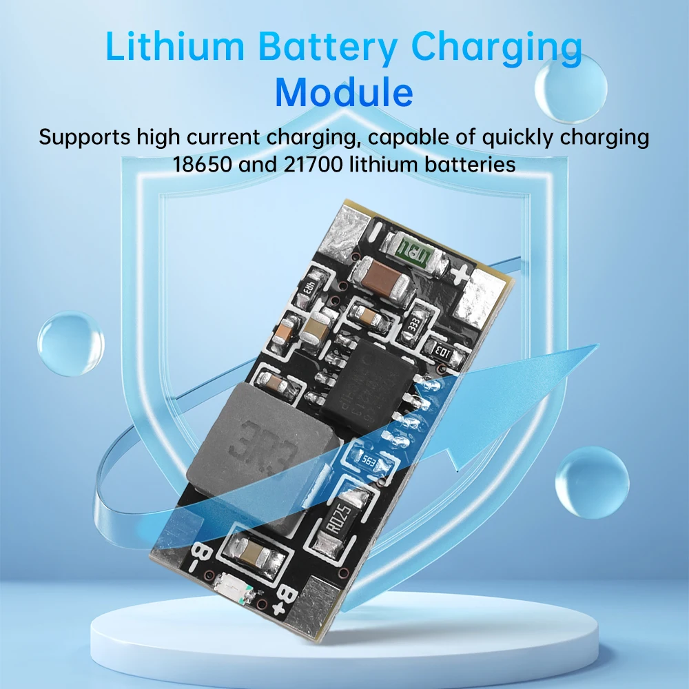 18650 21700 Lithium Battery Charge Module High Current 2A For 9V 12V 15V Charge With Charging Indicator Light