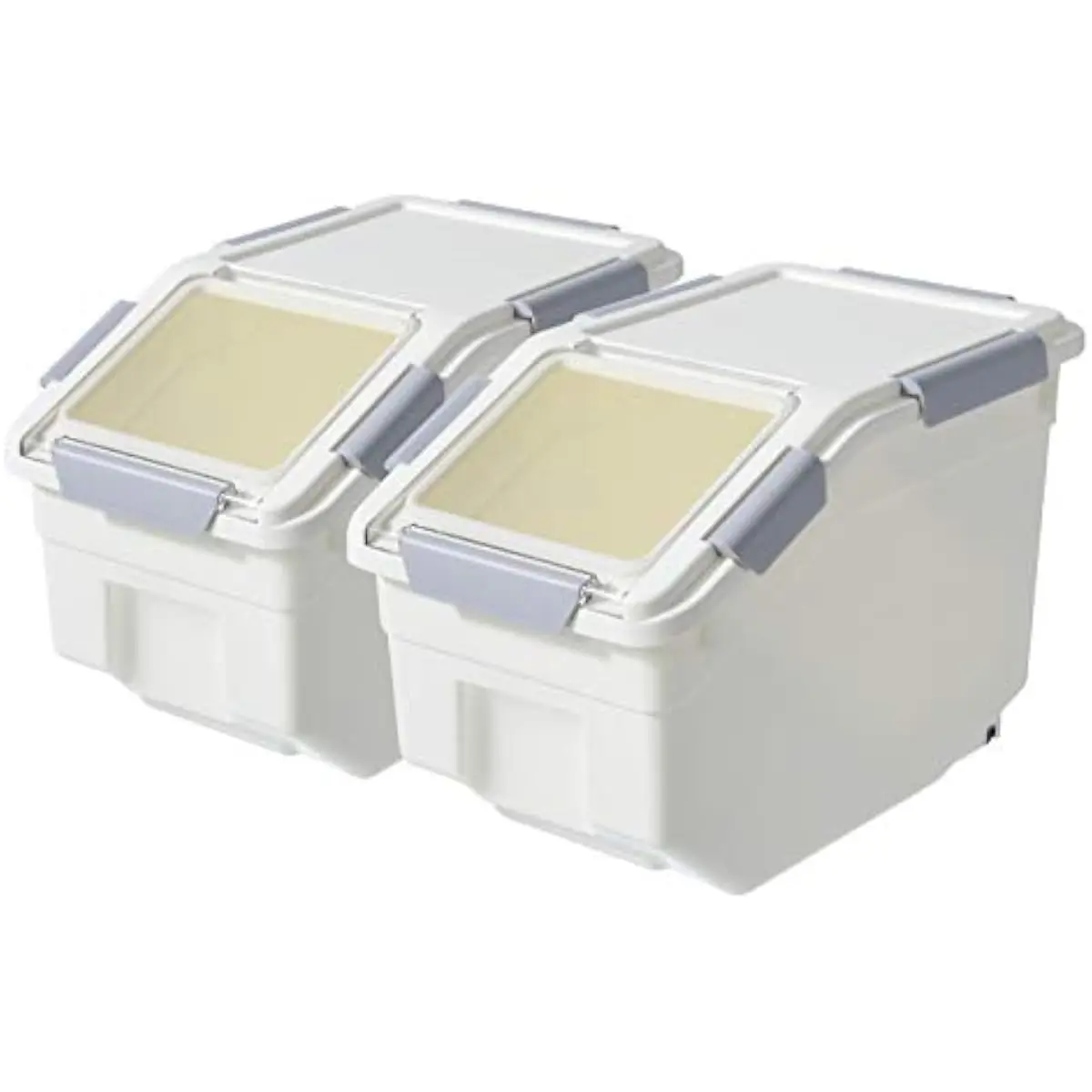 2-Pack Airtight Pet Food Storage Bin with Scoop – 4.54 L Large Capacity Dry Food Container for Dogs Cats Rice Flour Cereal Bakin