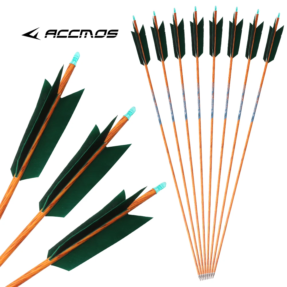 6/12/18/24 PC ID6.2mm ลูกศรคาร์บอนกระดูกสันหลัง 300 400 500 600 700 800 ขนนกธรรมชาติ Arrow สําหรับ Bow Archey เกมส์ยิงอุปกรณ์เสริม