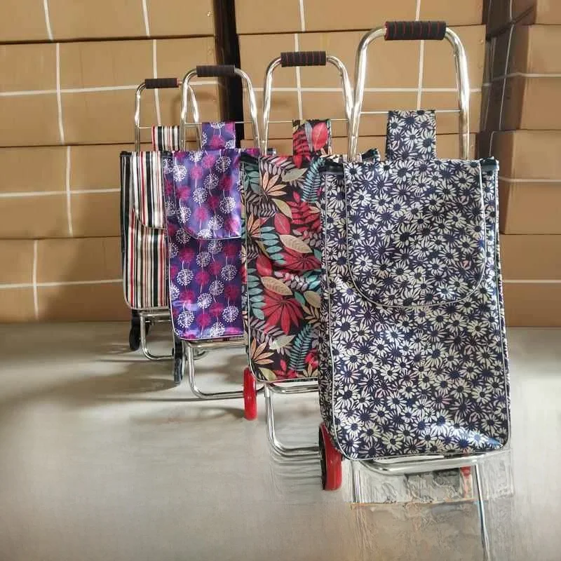 three-wheel-shopping-cart-hand-pulled-stacking-hand-push-cart-retractable-handle-stainless-steel-metal-and-cloth-bag-market-b