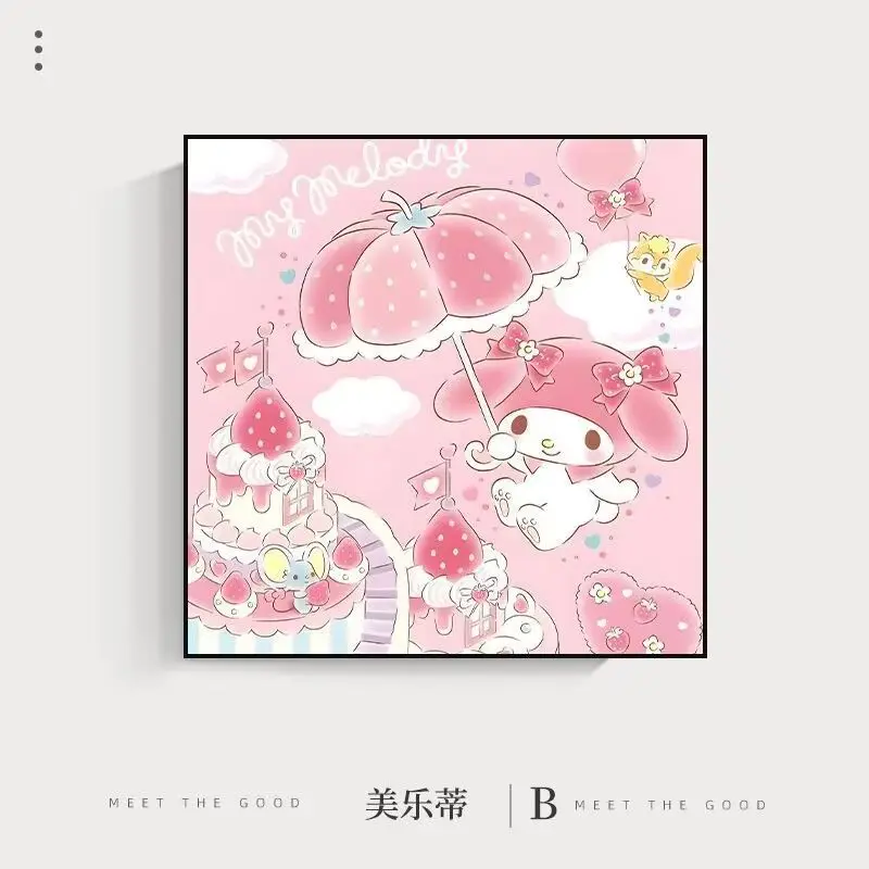 سانريوس غرفة المعيشة اللوحة الزخرفية مرحبا كيتي Kawaii معلقة اللوحة تنوعا بسيطة الأزياء الإبداعية الراقية الهدايا