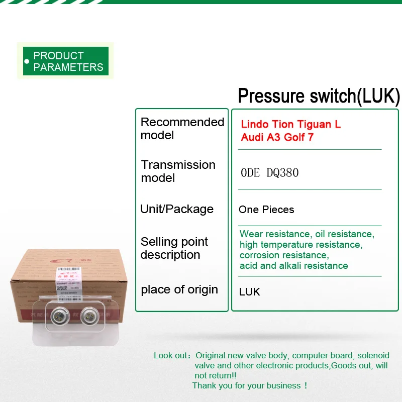 Original LUK Pressure Sensor DQ380 for Gearbox Accessory  Sensor for  Vehicle Parts TFPS0000375E