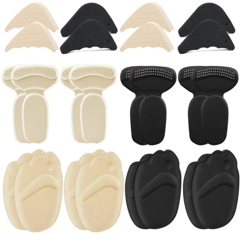 

12 Pairs Filler Pad Forefoot Inserts Reduce Shoes Size Protector Women Pain Relief High Heel Insoles Adjustment Shoe Accessories