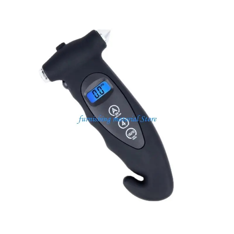 Y5GD Digital Tire Pressure Gauges 150PSI with 5 in 1 RescueTools of LED Flashlight