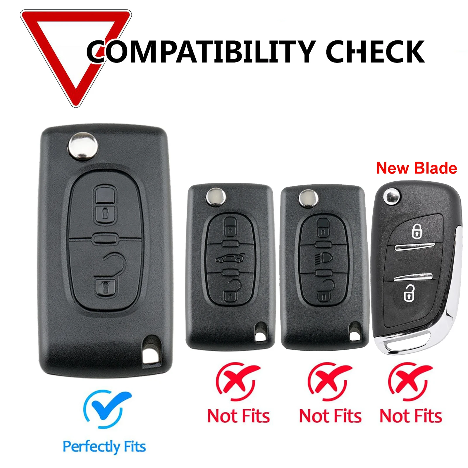 For Peugeot 206 308 3008 Expert Partner Citroen C3 Pluriel Picasso Berlingo Remote Silicone 2 Button Key Ring Cover Case Holder