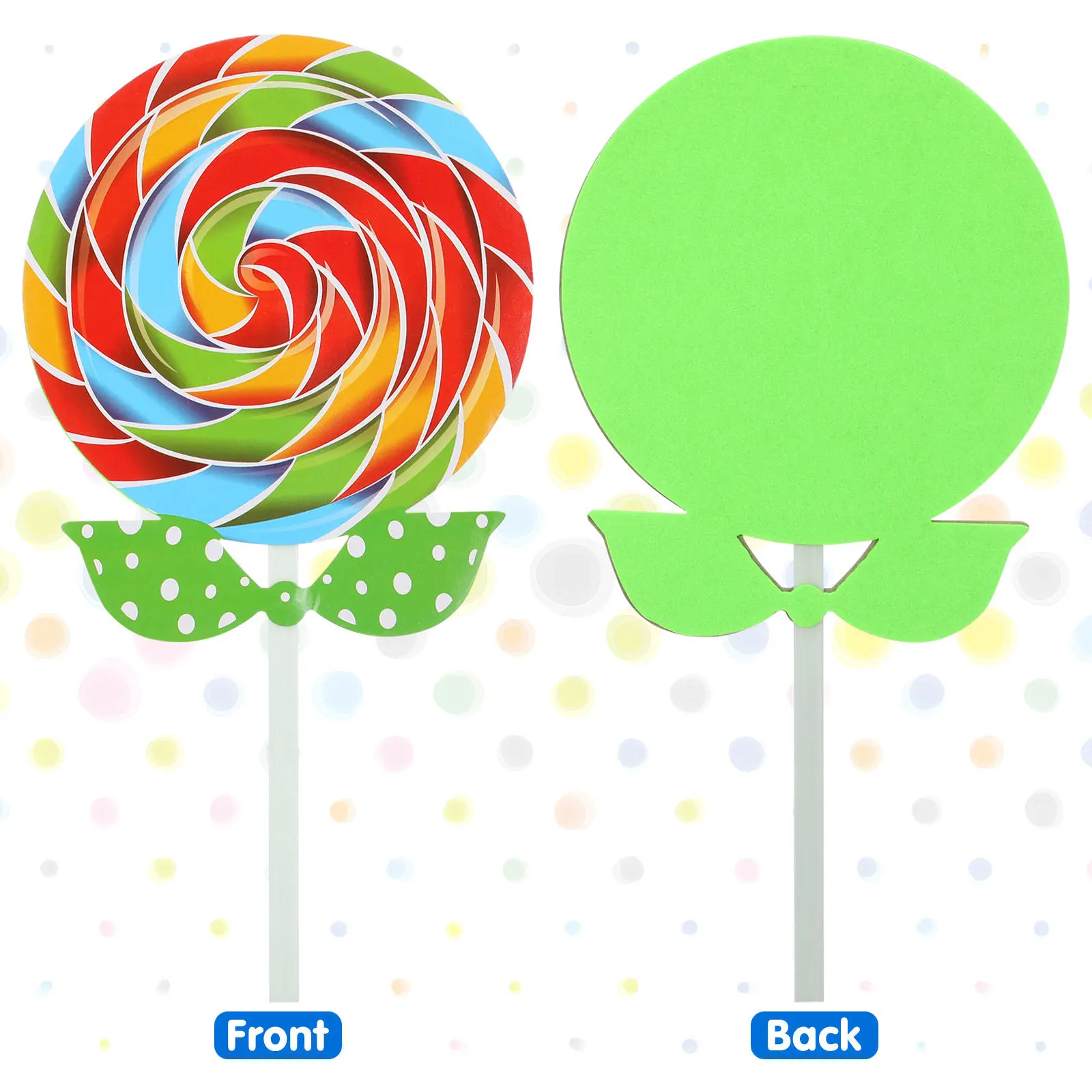5Pcs Adorable Giant Swirl Lollipop Prop Set Sparkling Lollipop Sticks Realistic Photography Props for Dance Performances