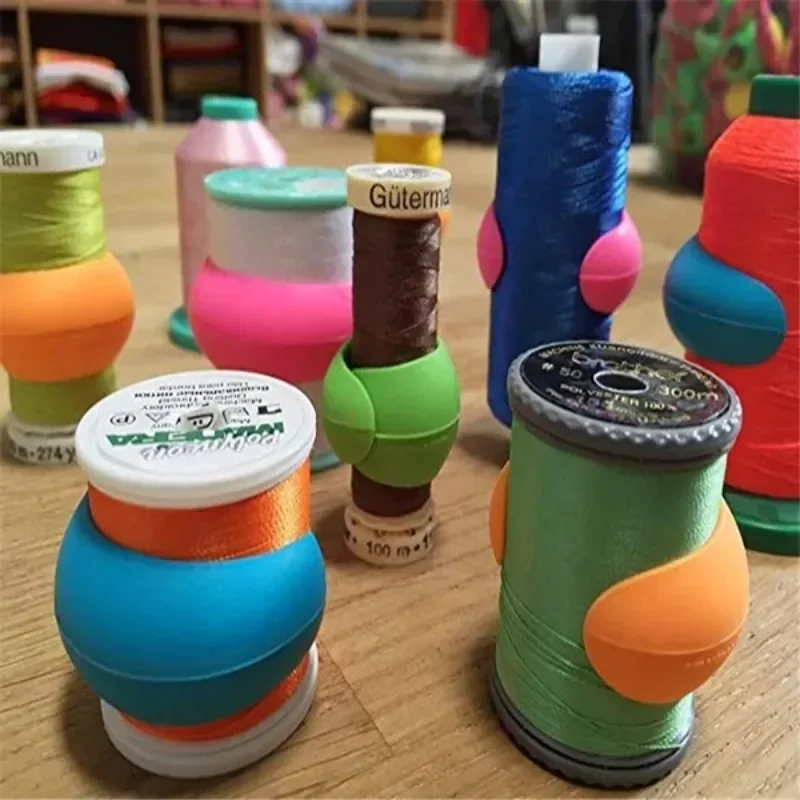 Silicone Ring Mixed color Spool Huggers Bobbin Clamps Holders Keep Thread Spools From Unwinding Peels Threads Sewing Tool