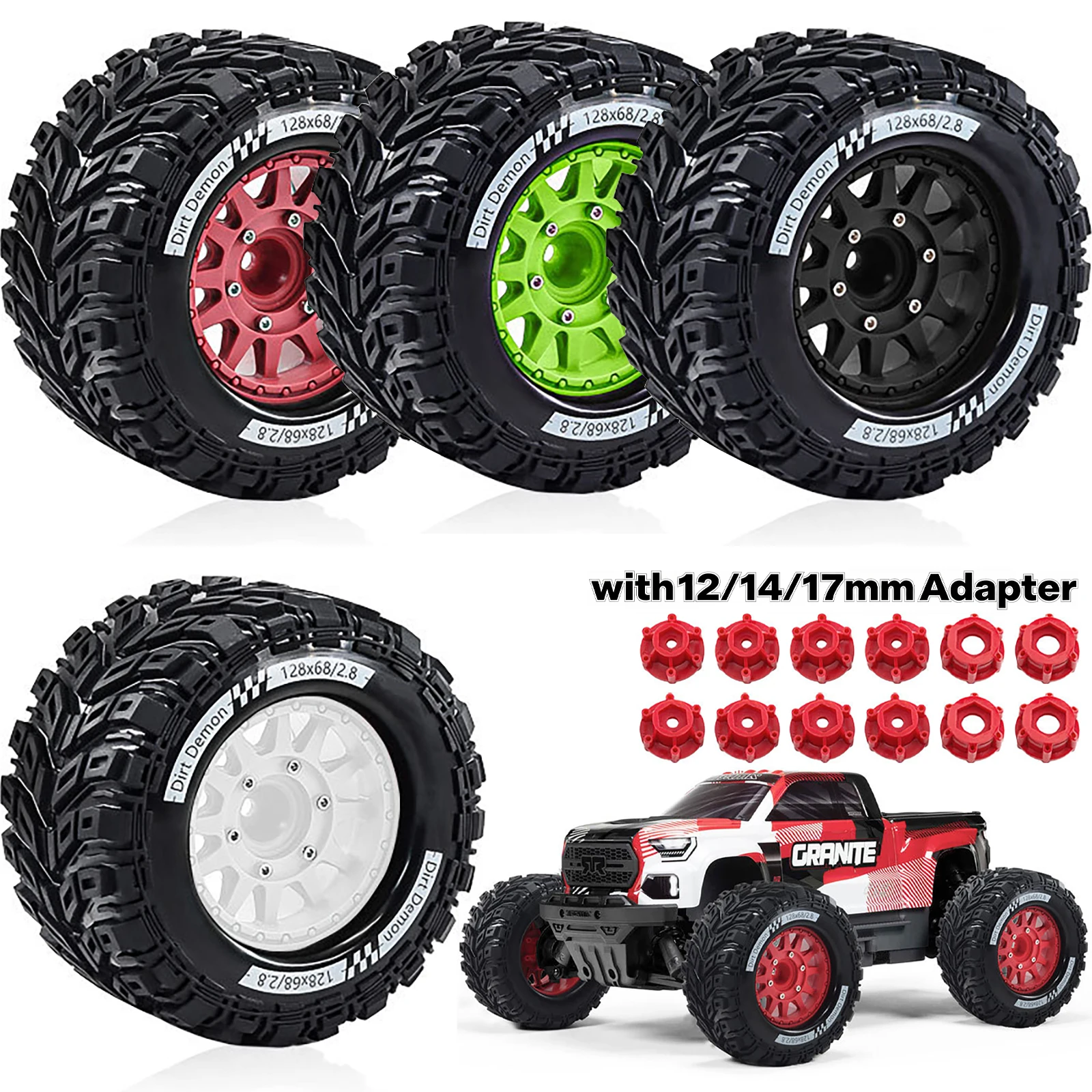 4pcs-rc-monster-truck-wheel-tire-set-with-12-14-17mm-wheel-hex-for-1-10-arrma-granite-traxxas-rustler-stampede-hpi-tamiya-kyosho