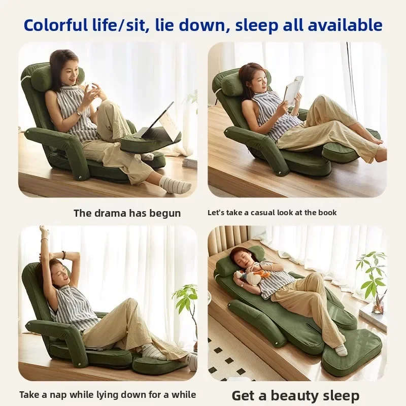 Single lazy sofa tatami folding bed backrest seat chair seat cushion bay window small sofa