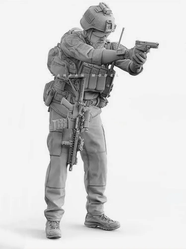 Resin Model Figure, 1/35 Scale Commando Veteran, GK, Unassembled and Unpainted Kit, 3D DIY Toy