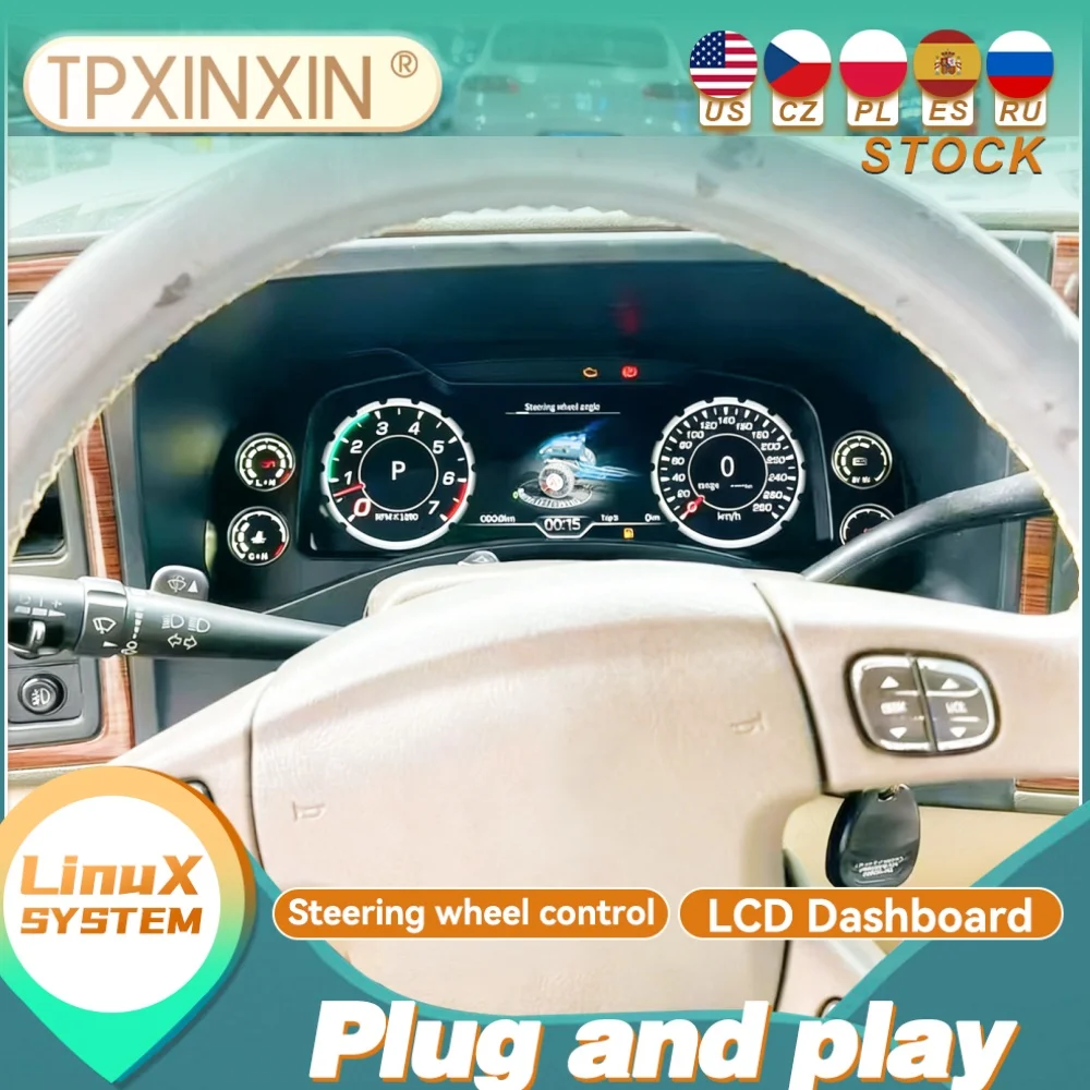 

For Cadillac Escalade 2003~2006 Carplay Dashboard Instrument Display Speedometer meter Virtual LCD Instrument Cluster Cockpit