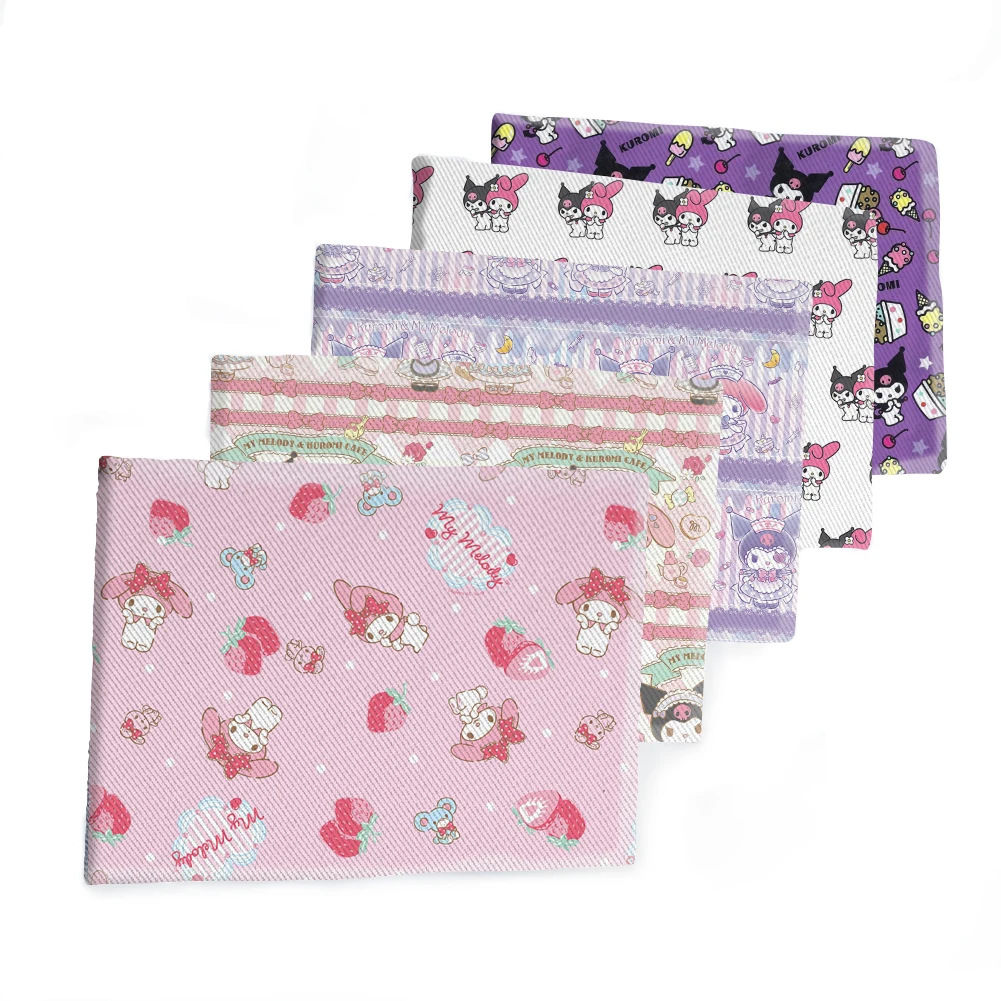 Sanrio Cartoon My Melody Character Printed Twill Fabric for Patchwork Quilting Fabrics