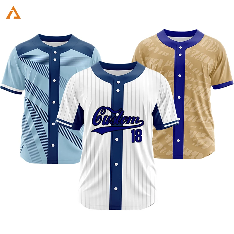 

Custom Sublimation Baseball Jersey Team Shirt Print Name Number Logo Stripe Hip Hop Sportswear Baseball Uniforms Men/Women/Kids