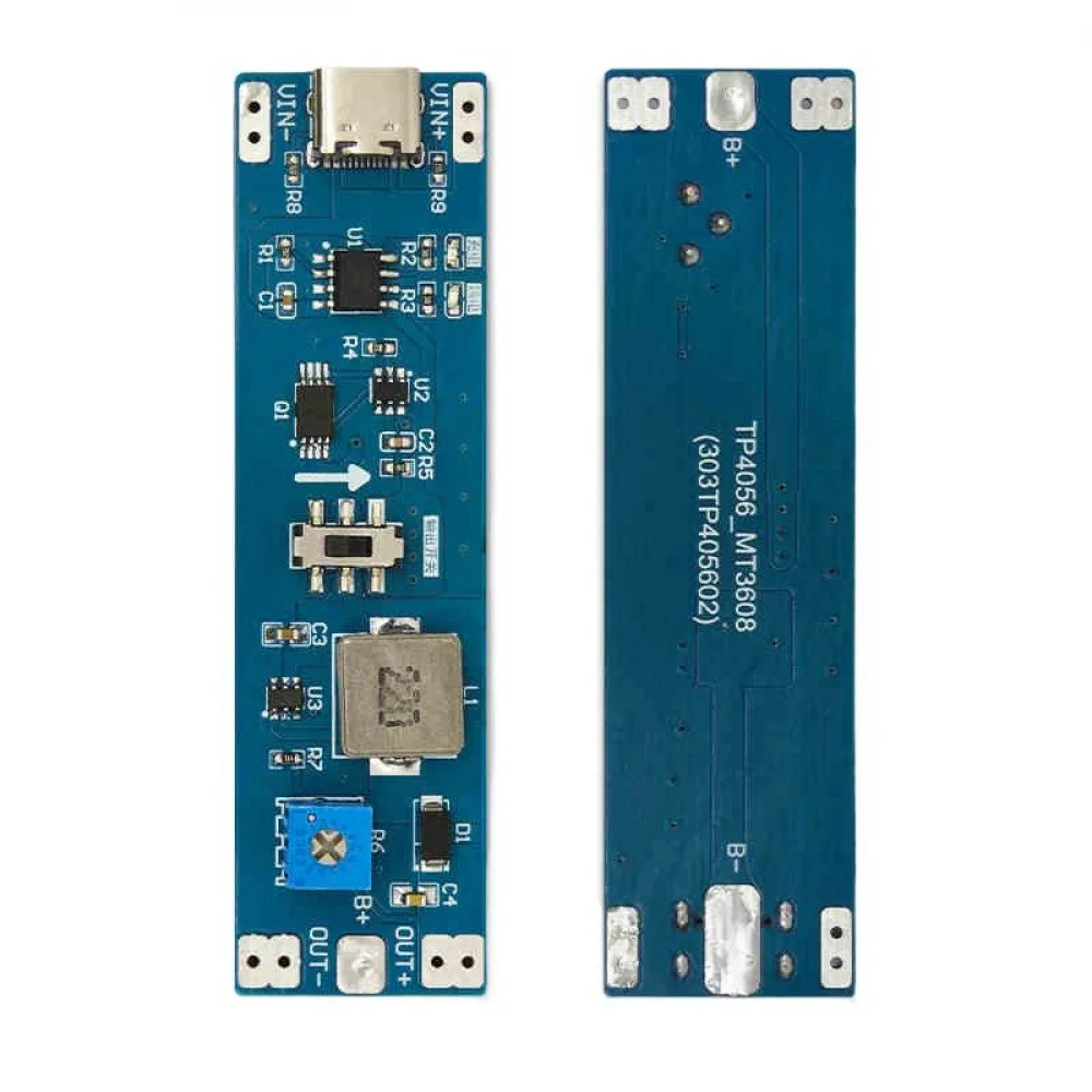 TP4056 18650 Single Lithium Battery Charging and Discharging Boost Voltage Regulator Module 3.7V to 4V-12V
