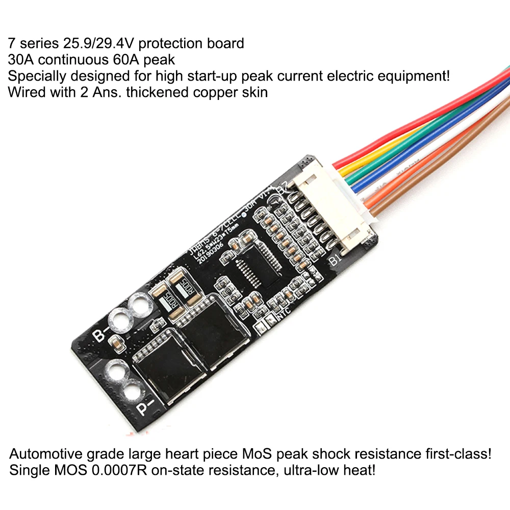 6S 30A/7S 30A/6S 50A/7S 50A BMS Board with NTC for 3.7V Ternary Lithium Battery Protection Board/BMS 7S/BMS 6S Board