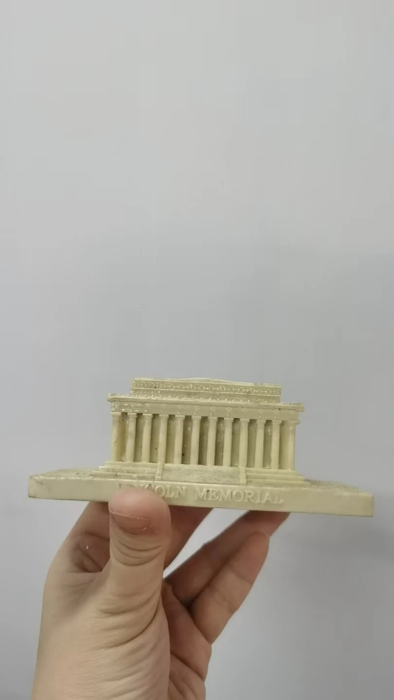 Resin Figure Mental Psychological Sand Table Game Box Court Therapy Buildinhg lincoln memorial
