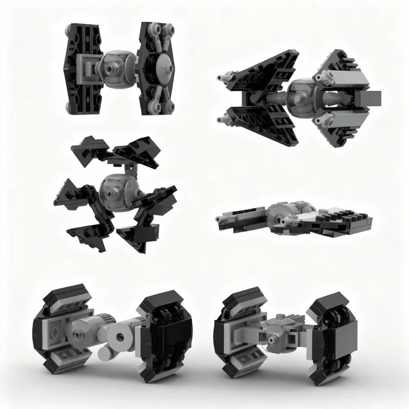 

322pcs MOC Mini Stafighters TIE Starfighters Zadkiel11 Star Battle Model Building Blocks Christmas Gifts Construction Toys Brick