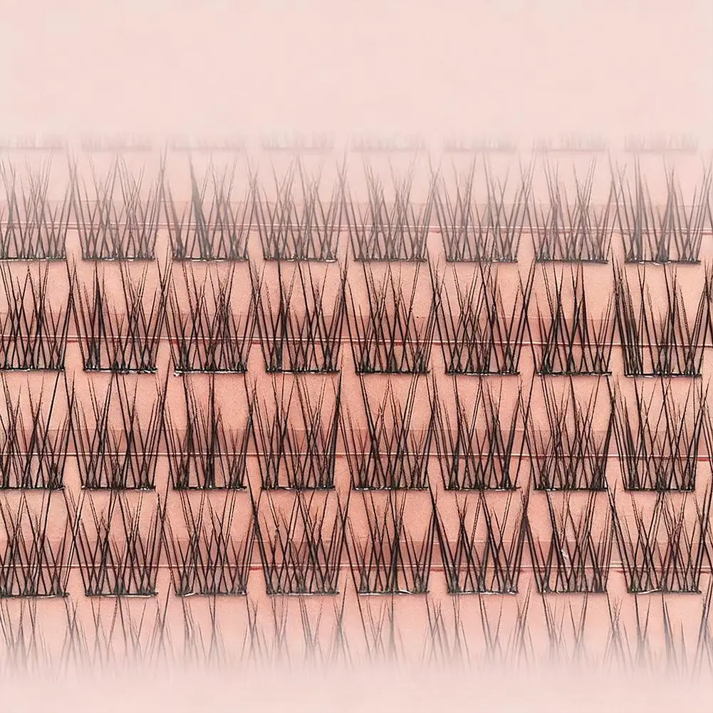 10列ナチュラルまつげクラスターDIYマンガまつげ透明テリアストランドまつげソフトつけまつげまつげデイリーメイク