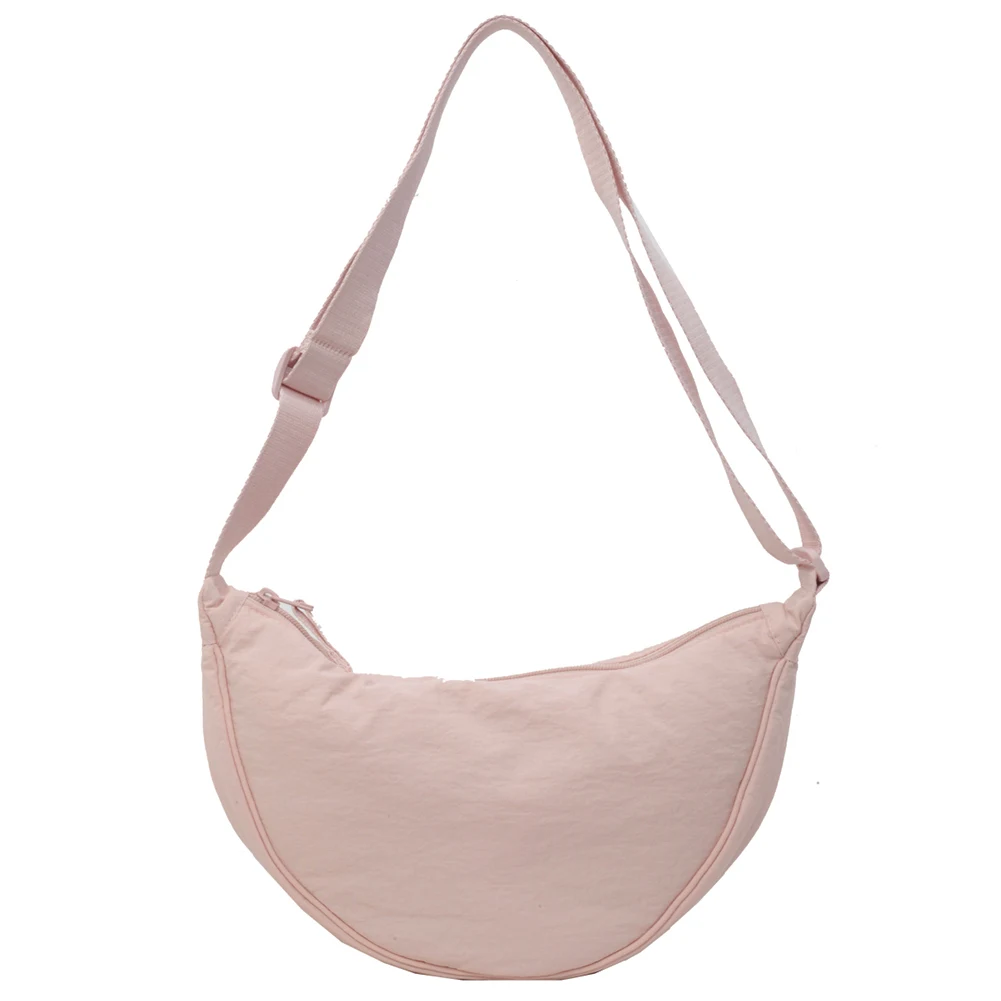 

Women Half Moon Underarm Bag Solid Color Crossbody Crescent Bag Simple Satchel Bag Adjustable Strap for Vacation Party