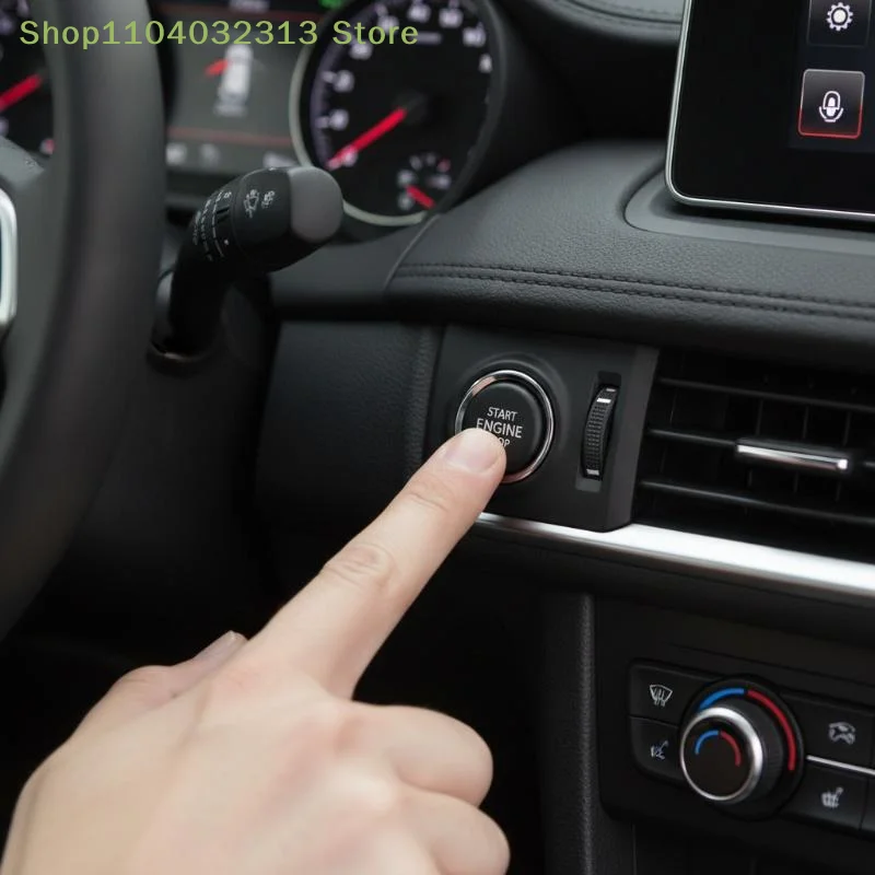 petiteCar Engine Start Stop Push Button Cover 3V0905217A Durable ABS Replacement for  Octavia 3 Superb 3Vaccessories